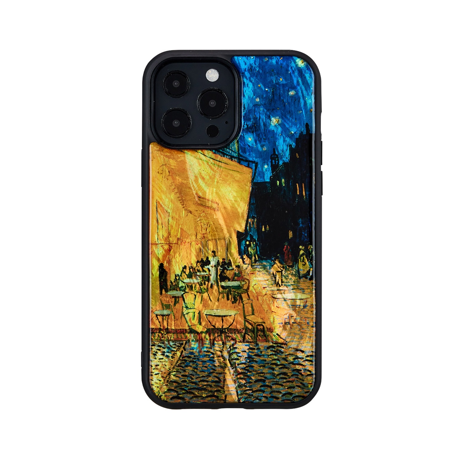 iPhone 13 Pro ケース 天然貝 バックカバー ikins 名画シリーズ 【 ゴッホ 】 背面カバー型 アイフォンケース