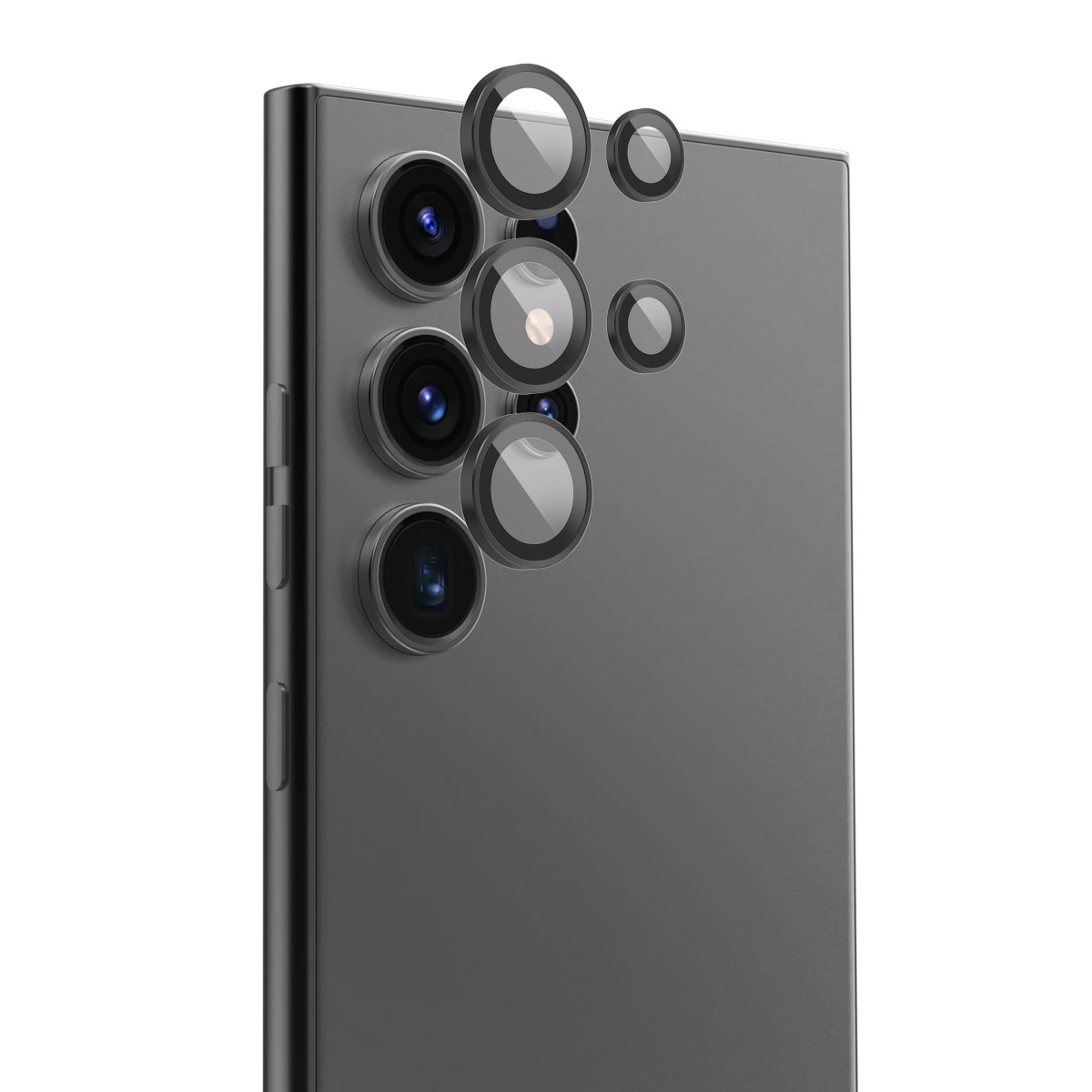 Galaxy S26 / S26+ / S26 Ultra カメラレンズ 強化ガラスフィルム CORE MR メタルリング for  S25 / S25 Ultra / S24 / S24 Ultra / S23 / S23 Ultra 