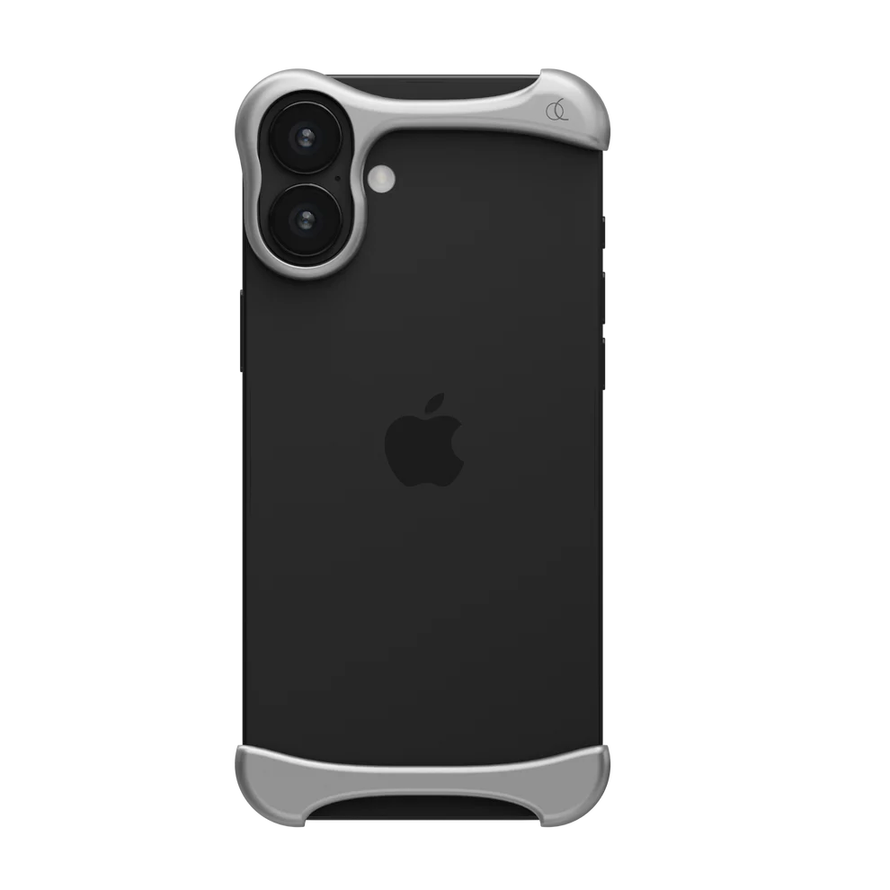 [ iPhone 16 / 16 Plus 用 ] アルミ・マットシルバー バンパー ケース | アークパルス 