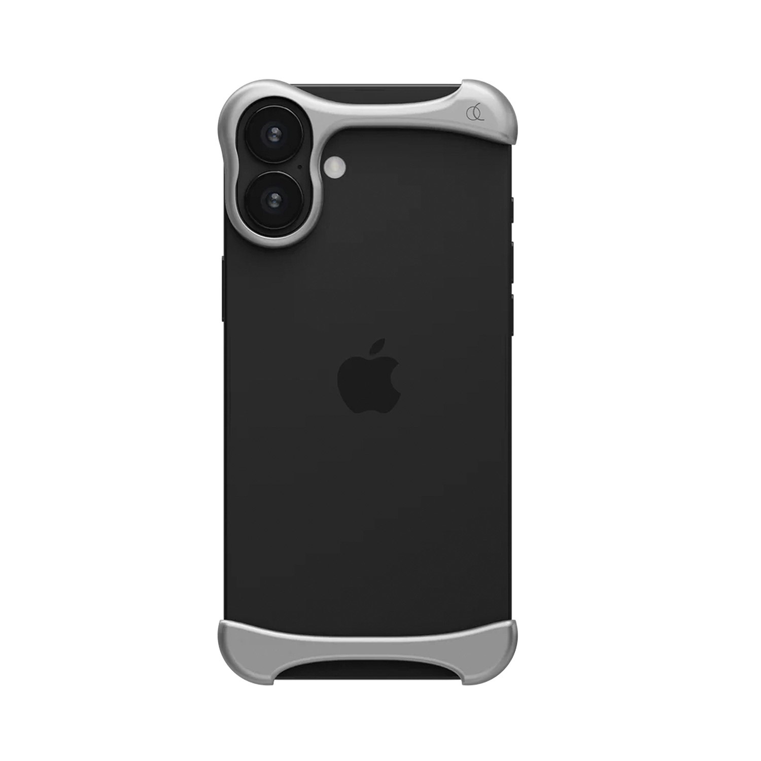 [ iPhone 16 / 16 Plus 用 ] アルミ・マットシルバー バンパー ケース | アークパルス 