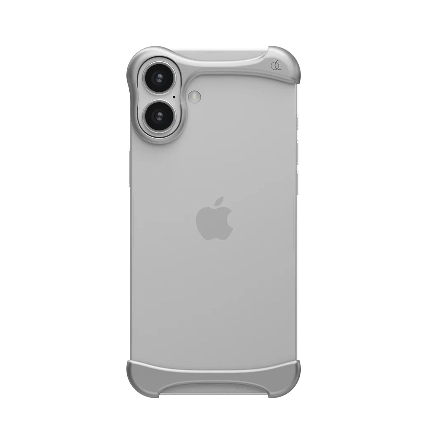 [ iPhone 16 / 16 Plus 用 ] アルミ・マットシルバー バンパー ケース | アークパルス 