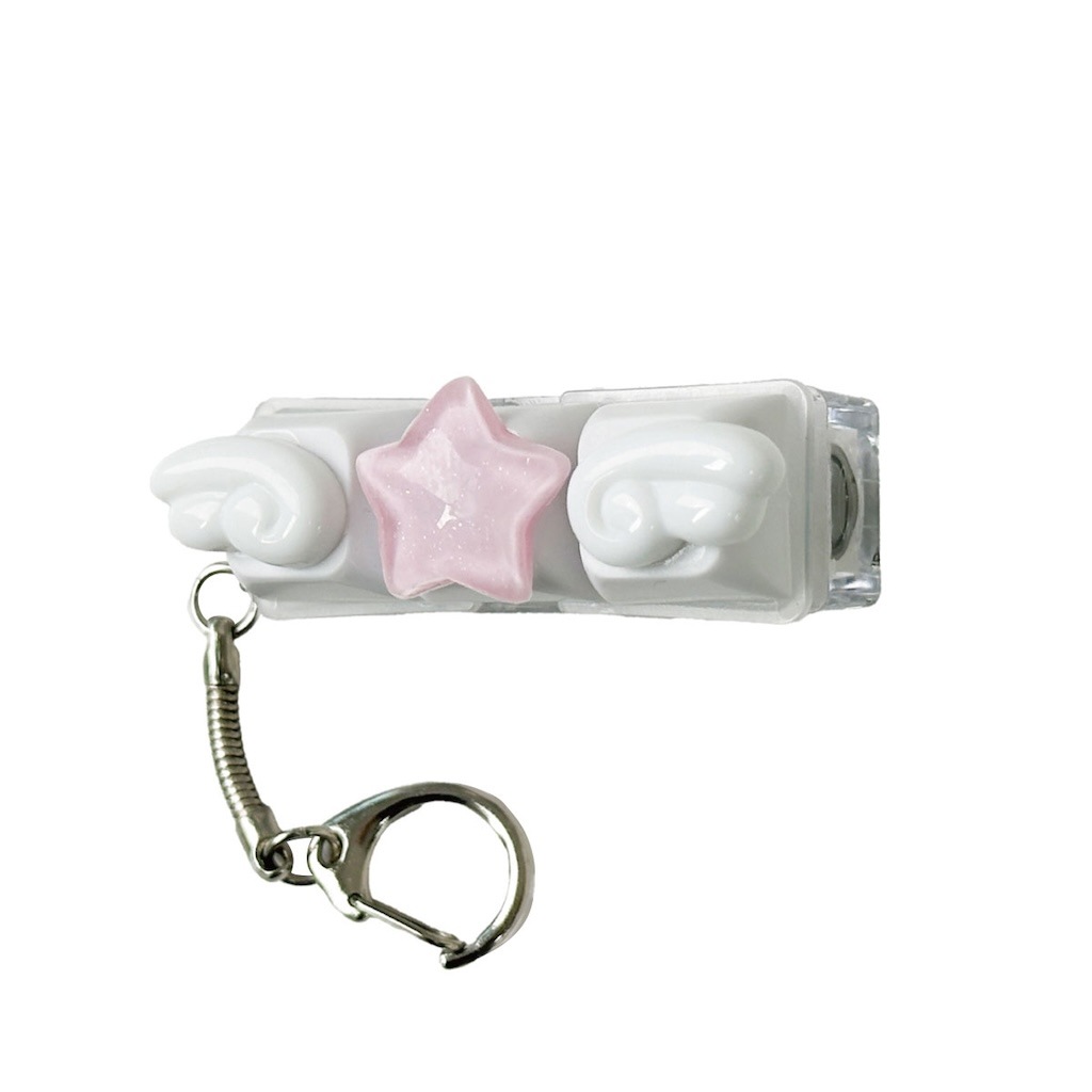 光るキーボードチャーム 3Dエンジェルウィング  ストレス解消 フィジェット 