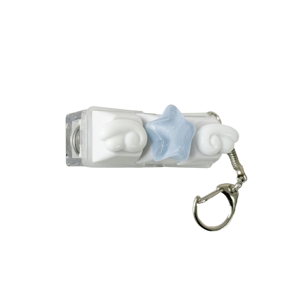 光るキーボードチャーム 3Dエンジェルウィング  ストレス解消 フィジェット 