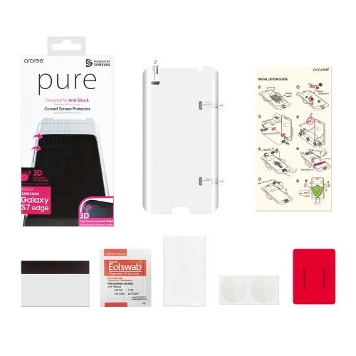 Galaxy S7 edge 全画面保護フィルム araree PURE（アラリー ピュア）ギャラクシー エスセブン エッジ 液晶保護