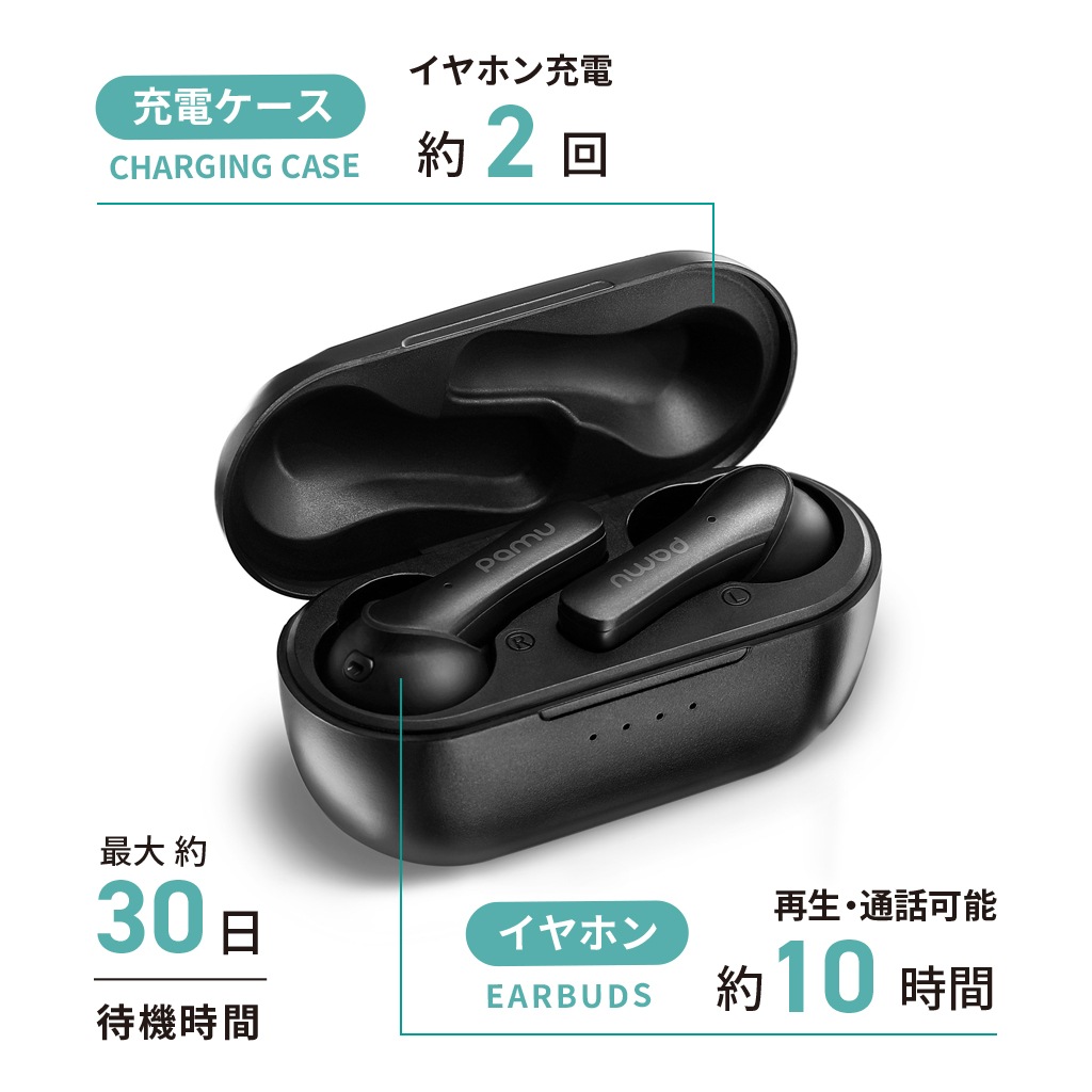 Padmate Pamu Mini 完全ワイヤレスイヤホン【Qualcomm QCC3020搭載/10時間再生/IPX6】