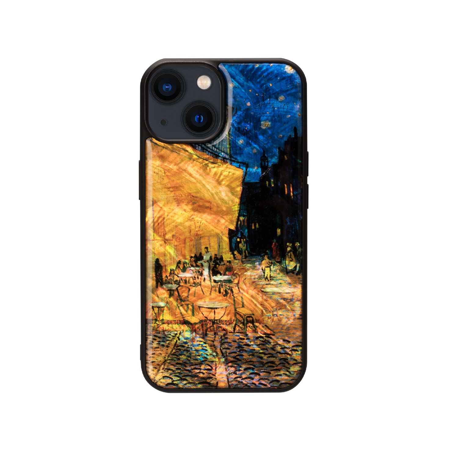 ikins 天然貝ケース [ iPhone 14 / 14 Pro ] 名画シリーズ ゴッホ パール