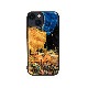 ikins 天然貝ケース [ iPhone 14 / 14 Pro ] 名画シリーズ ゴッホ パール