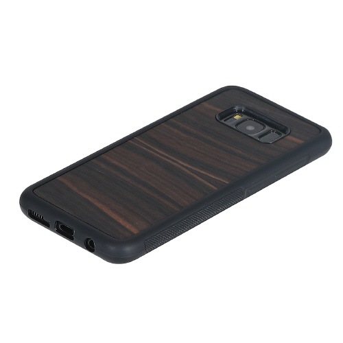 Galaxy S8 ケース 天然木 Man&Wood Ebony（マンアンドウッド エボニー）ギャラクシー エス エイト カバー 木製 SC-02J SCV36 