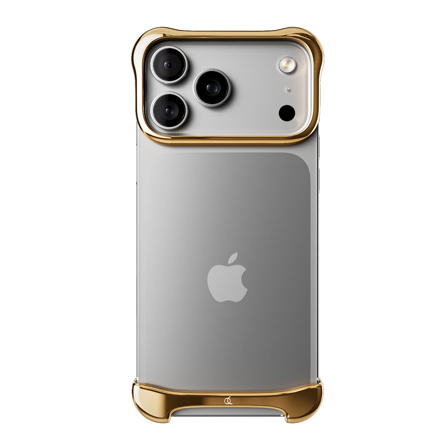 [ iPhone 17 Pro / 17 Pro Max 用] アルミ・ミラーゴールド バンパー ケース | アークパルス