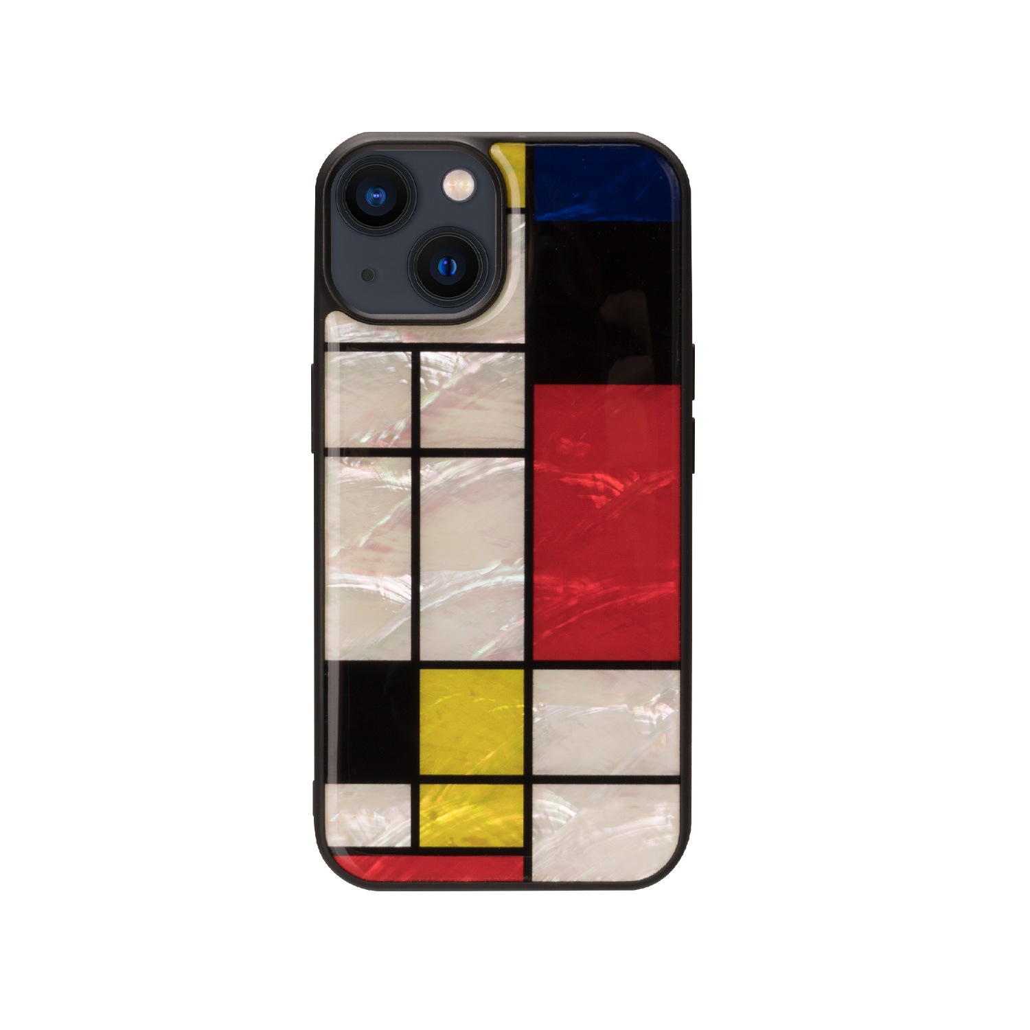 ikins 天然貝ケース [ iPhone 14 / 14 Pro ] Mondrian パール