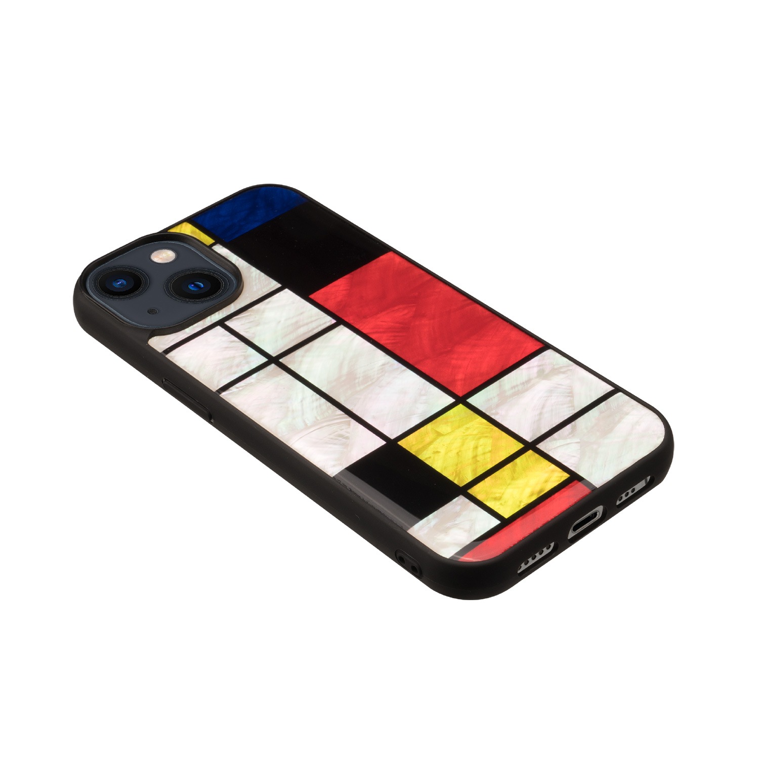 ikins 天然貝ケース [ iPhone 14 / 14 Pro ] Mondrian パール
