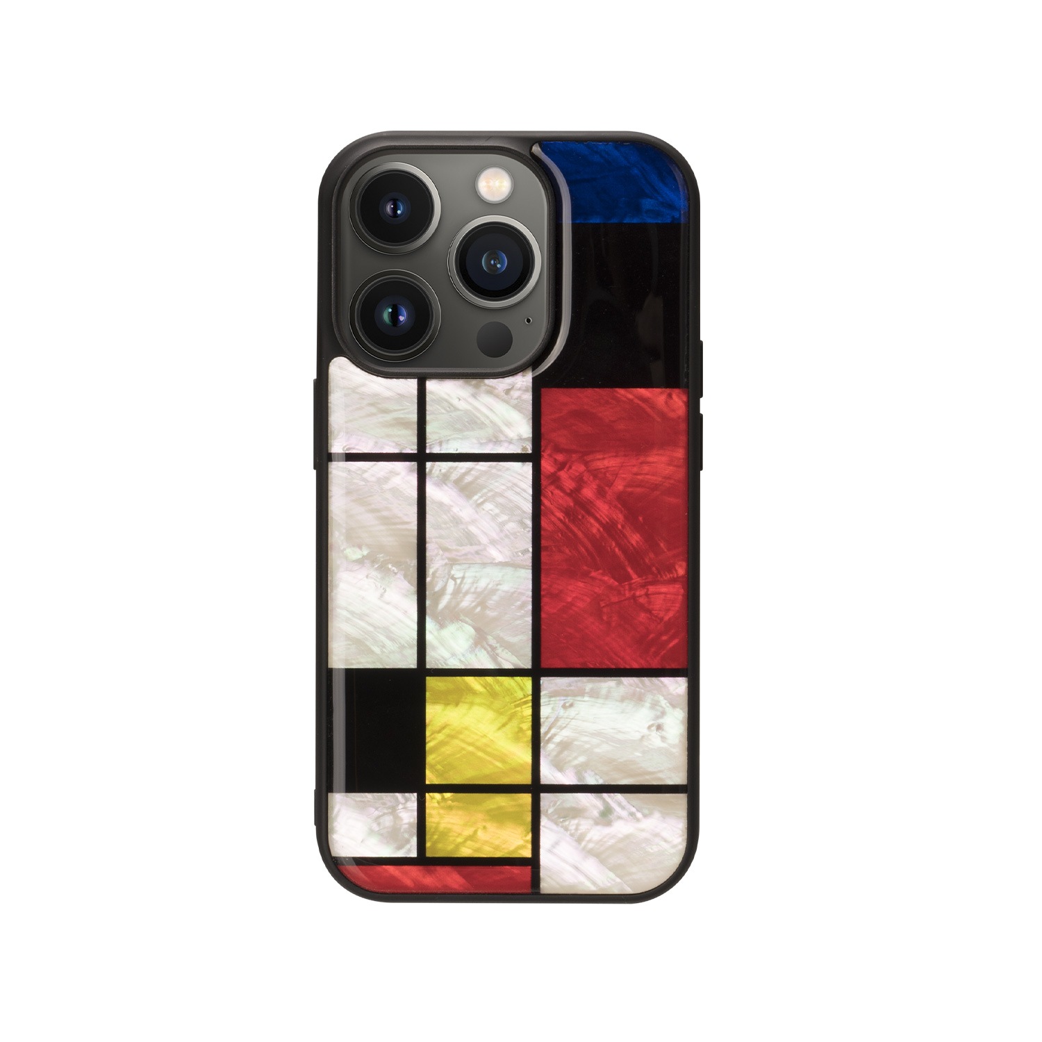 ikins 天然貝ケース [ iPhone 14 / 14 Pro ] Mondrian パール