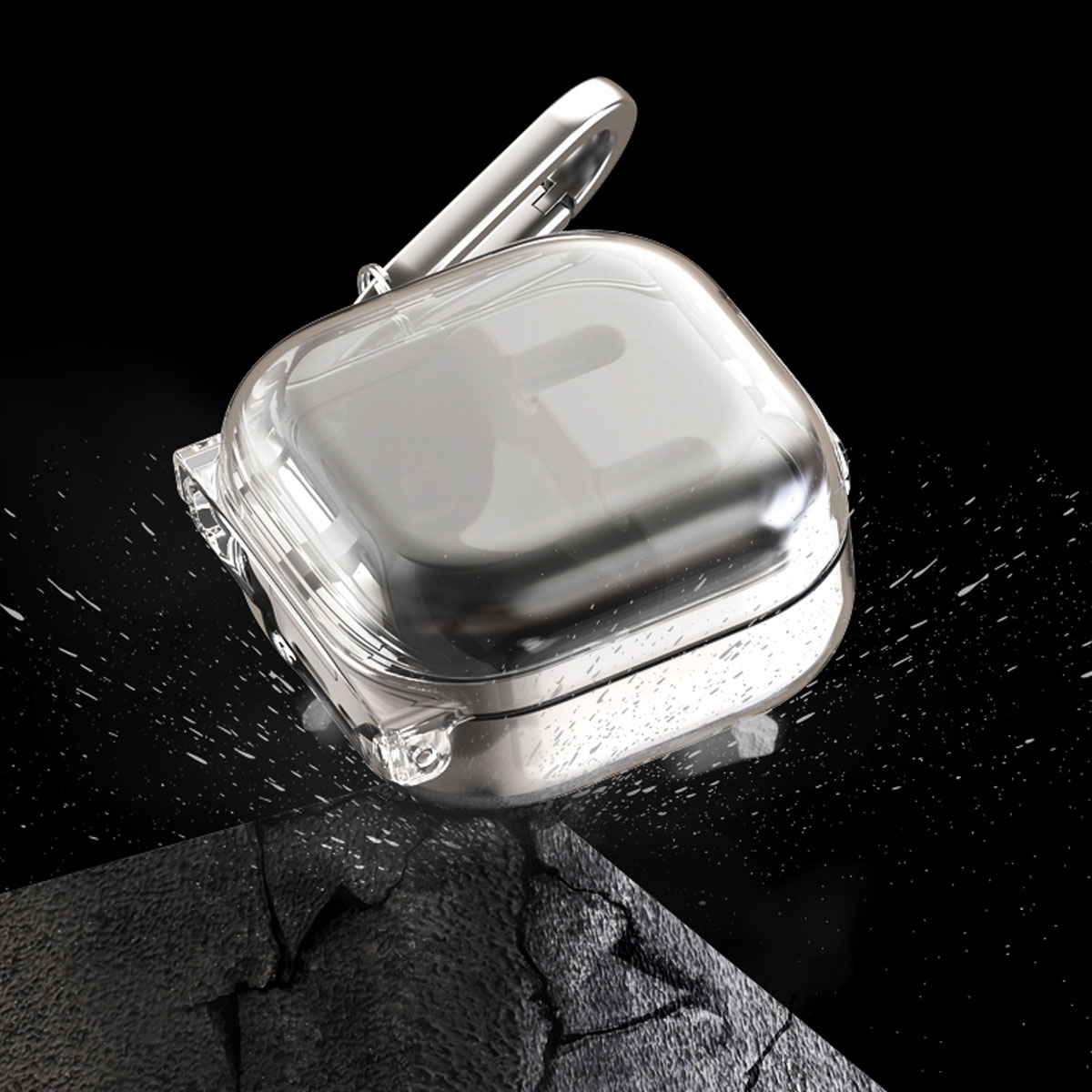 【Samsung公式認証】Galaxy Buds4 / Buds4 Pro 透明ケース カラビナ付き Nu:kin ハードクリアケース