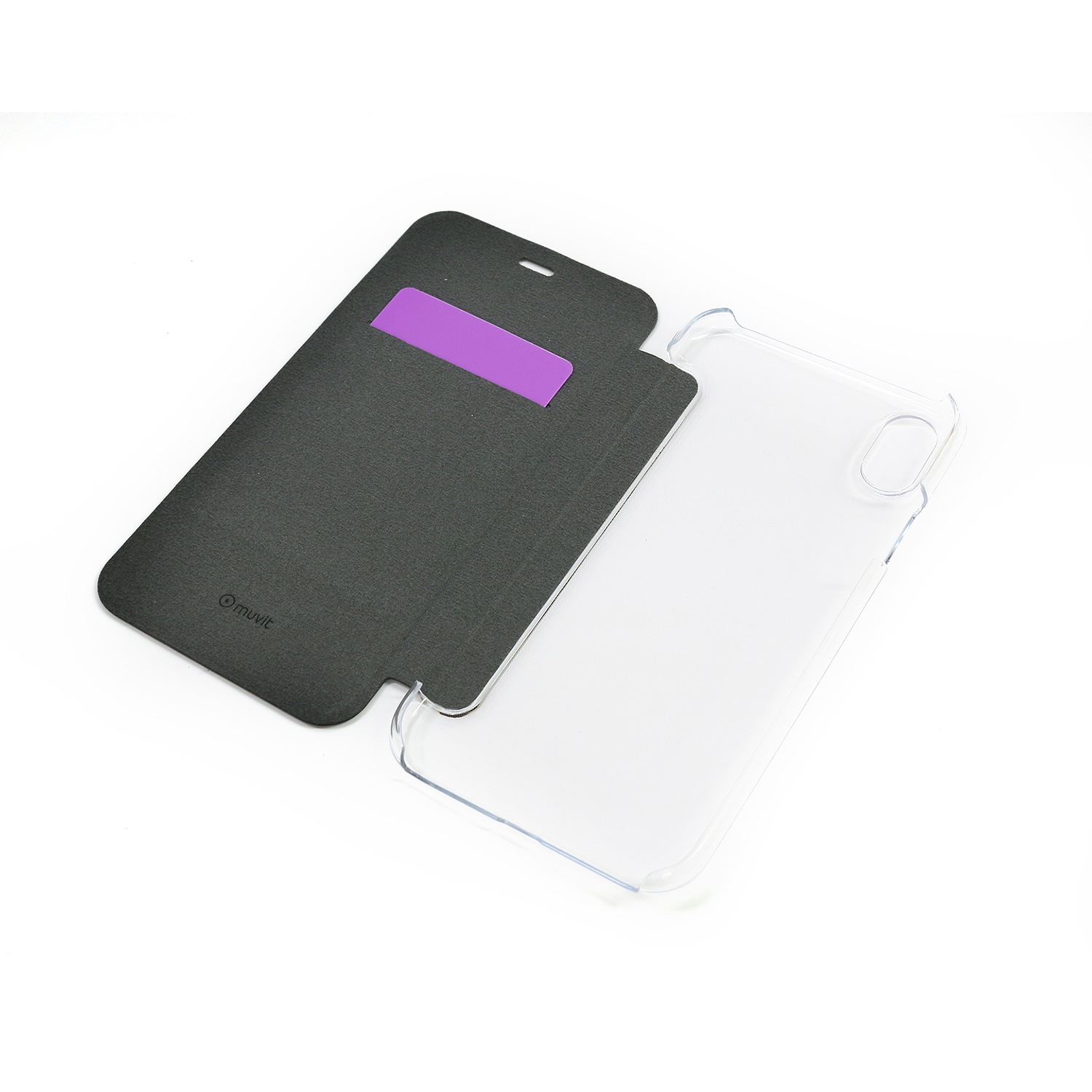 iPhone XS / X ケース iPhone XS Max ケース iPhone XR ケース muvit FOLIO CASE 手帳型（ムービット フォリオケース）アイフォン カバー 背面クリア