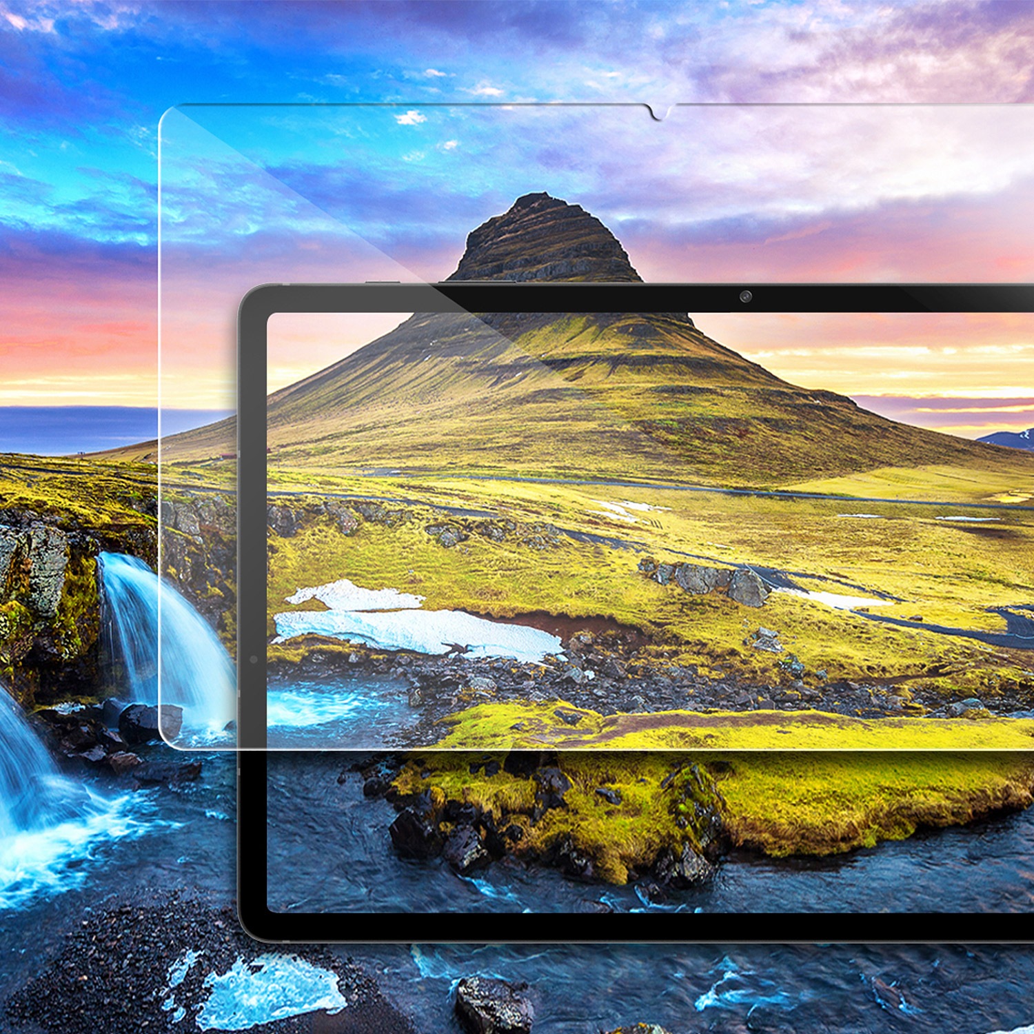 araree Galaxy Tab S8+ 抗菌強化ガラスフィルム SUB CORE クリア【サムスン公式認証品】