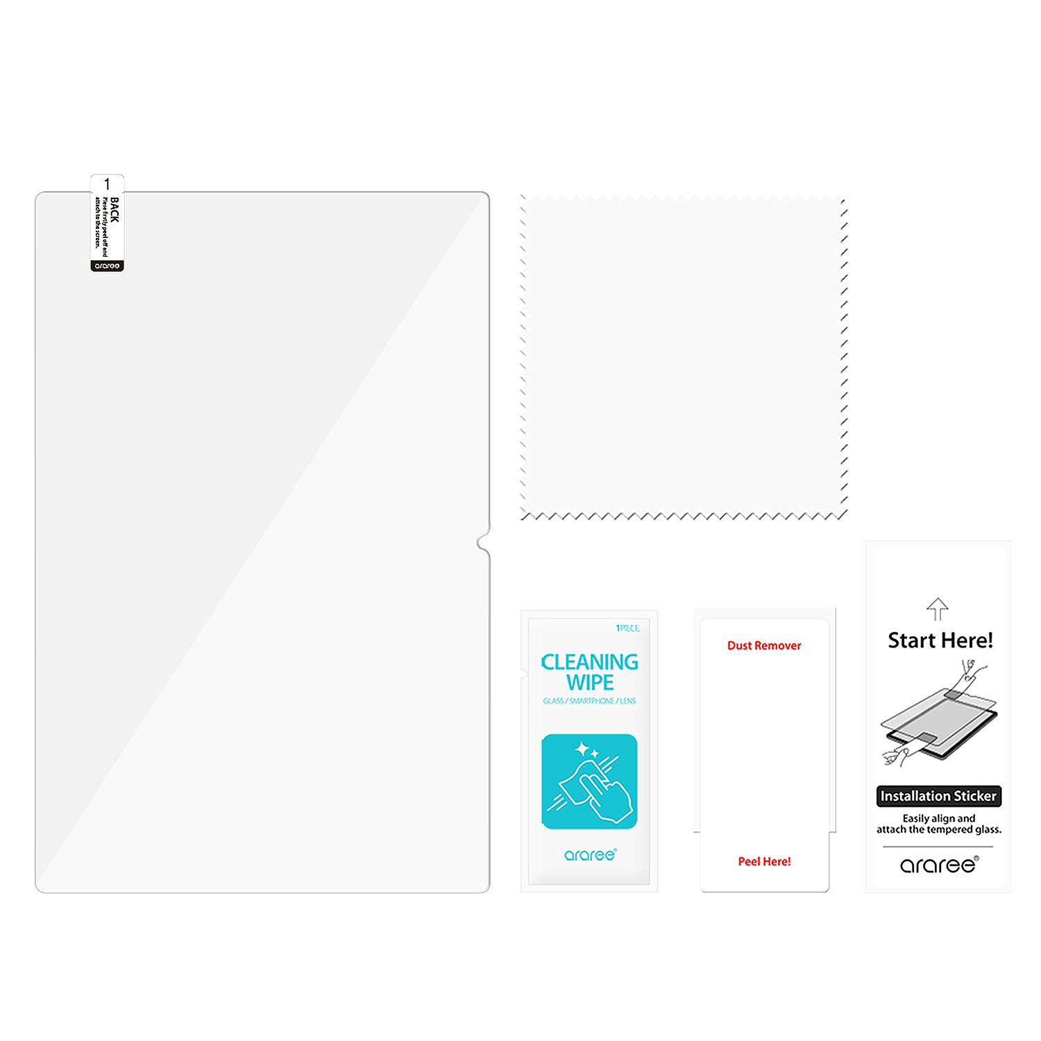 araree Galaxy Tab S8+ 抗菌強化ガラスフィルム SUB CORE クリア【サムスン公式認証品】