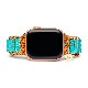 [Apple Watch 49/46/45/44/42mm 42/41/40/38mm用] アップルウォッチバント 天然石×ハンドメイド ネイティブターコイズ L/Sサイズ