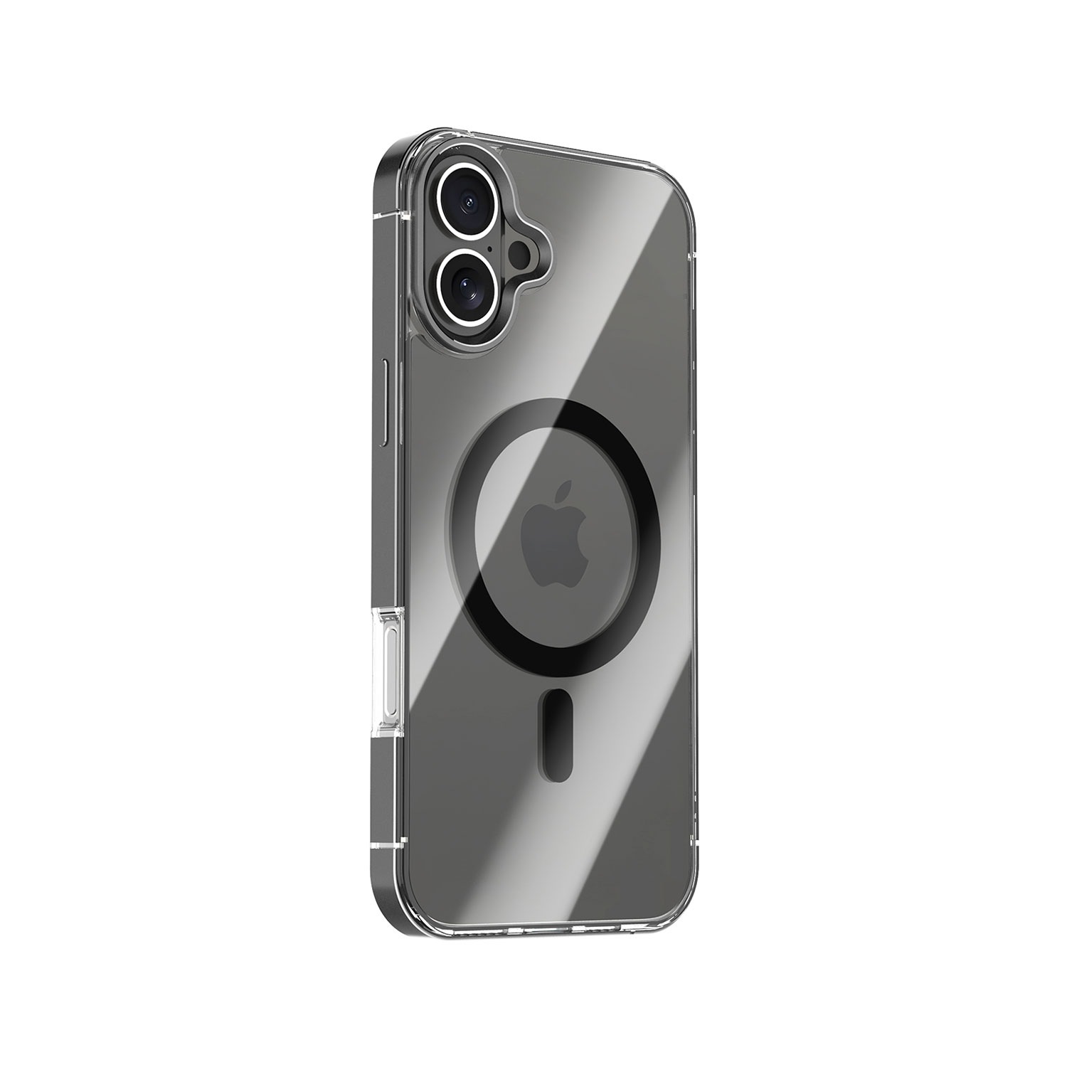 [ iPhone 17 用] MagSafe対応 METAL CASE バンパー風 アルミニウム TPU 二重構造 透明 背面カバー for iPhone 16 / iPhone 16 Pro