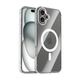 [ iPhone 17 用] MagSafe対応 METAL CASE バンパー風 アルミニウム TPU 二重構造 透明 背面カバー for iPhone 16 / iPhone 16 Pro