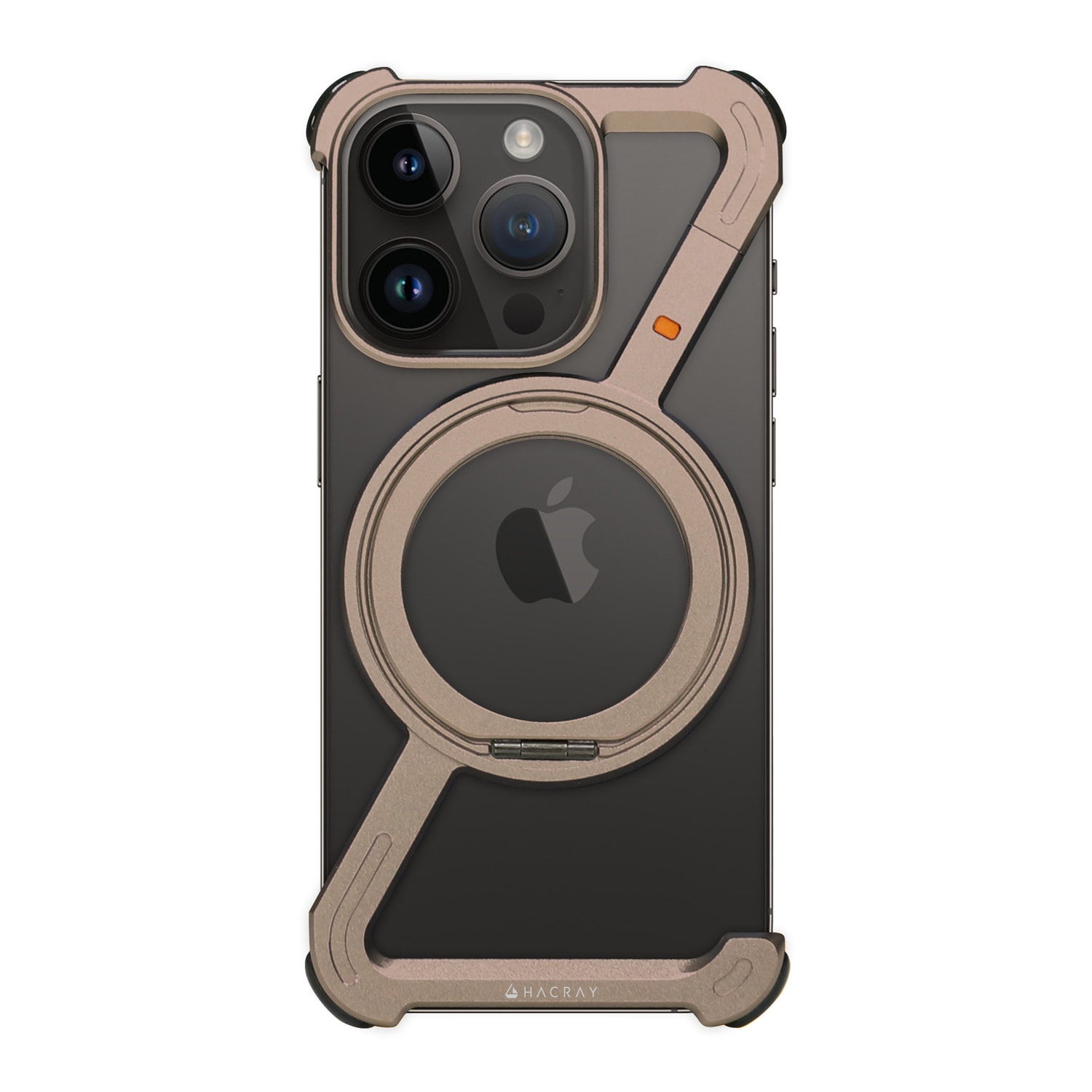 [iPhone 16 Pro / 16 Pro Max 用] 360 RingStand アルミ・サンドブラウン（リングスタンド）ケース 