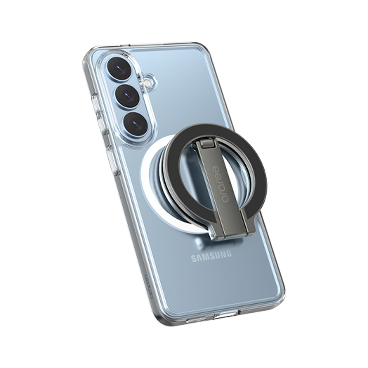 A-RING DUAL ガンメタル [MagSafe対応 スマホリング スタンド] for iPhoneシリーズ グリップｘスタンドｘマウント