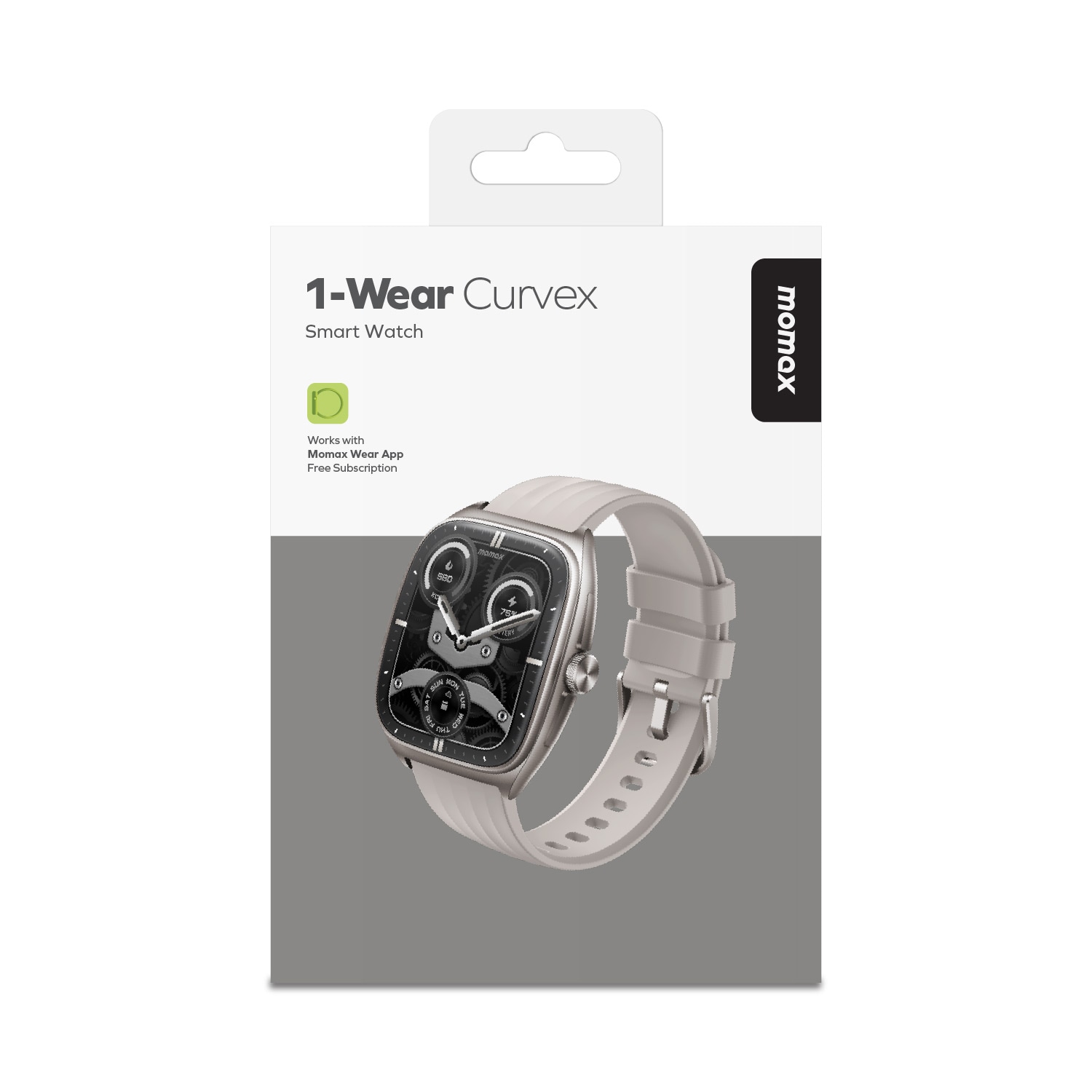 スマートウォッチ 1-Wear Curvex [AIインサイト搭載 IP68防水 24時間ヘルスモニタリング] ブラック チタニウム ＜予約受付中＞