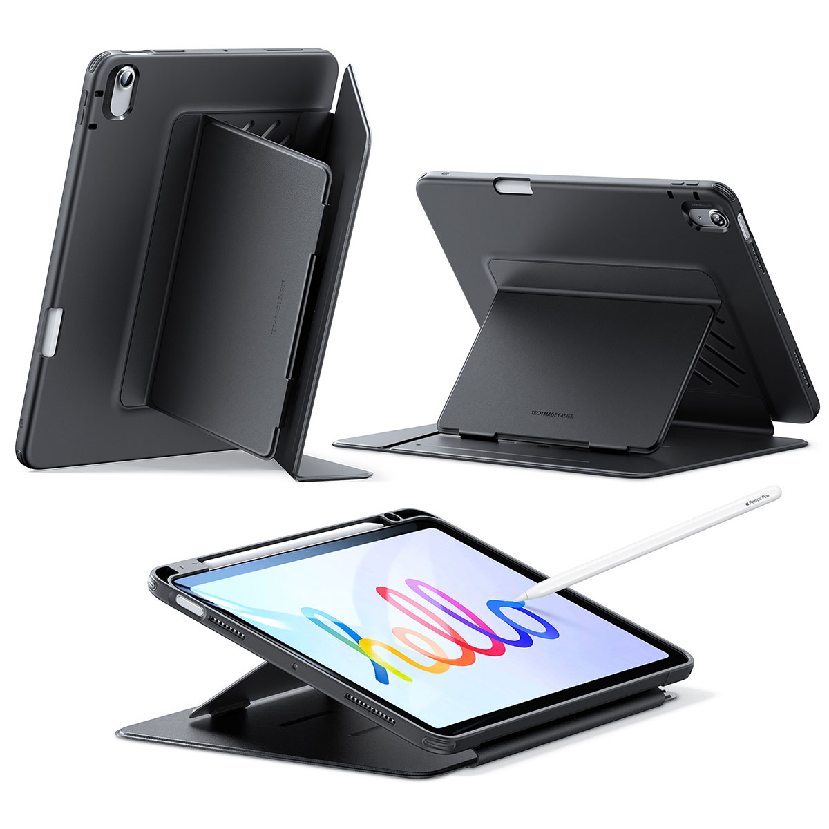 Flip ペンホルダー付きハイブリッドケース for iPad Air（M3/M2/第5世代/第4世代）