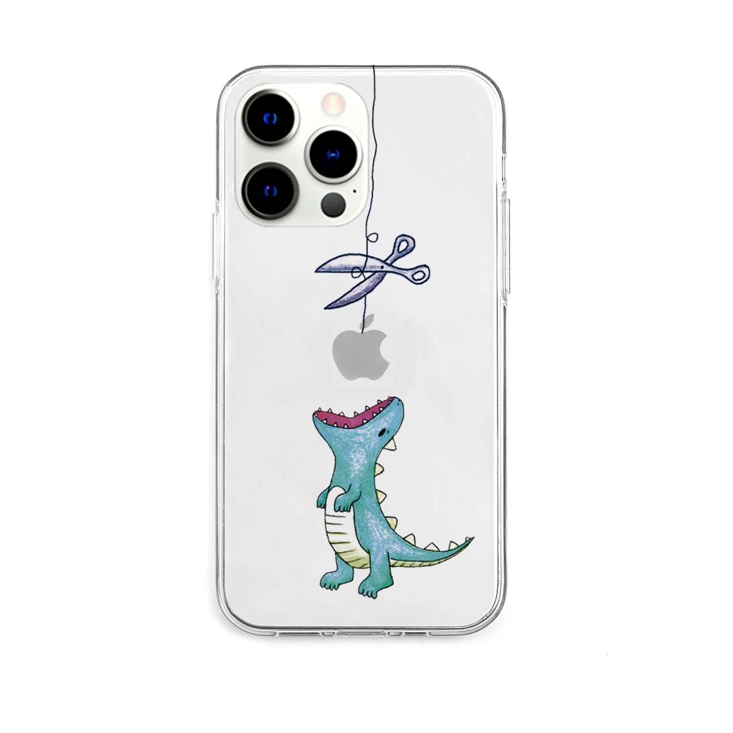 iPhone SE (第3世代) ケース カバー Akan ソフトクリアケース はらぺこザウルス [iPhone 13/13 Pro/13 mini/13 Pro Max/SE3/SE2/12 mini/12 Pro/12/12 Pro Max]