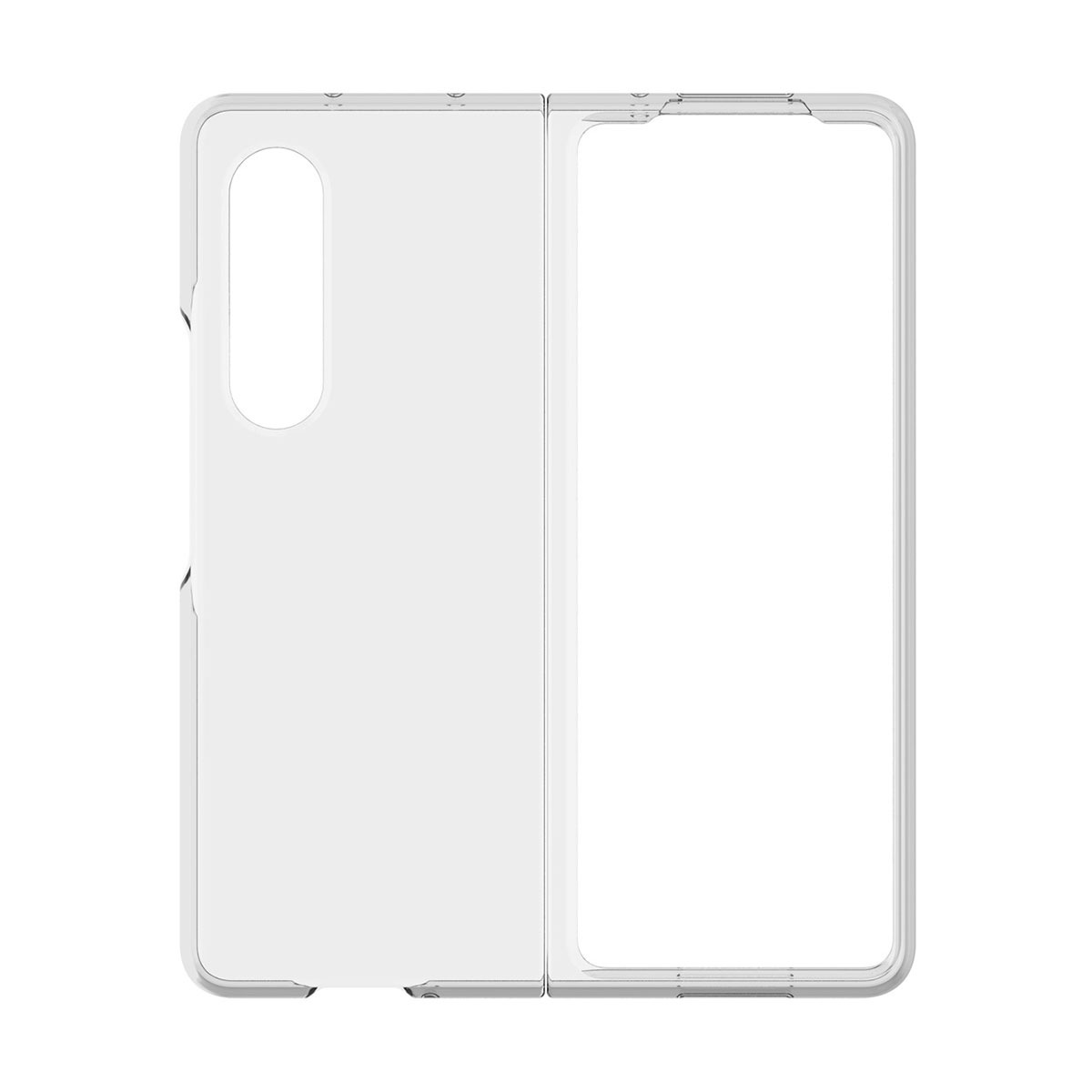 araree 【 Galaxy Z Fold3 5G ケース 】 NUKIN クリア ギャラクシー ゼットフォールド 保護 カバー SCG11 SC-55B 密着痕防止 背面カバー型