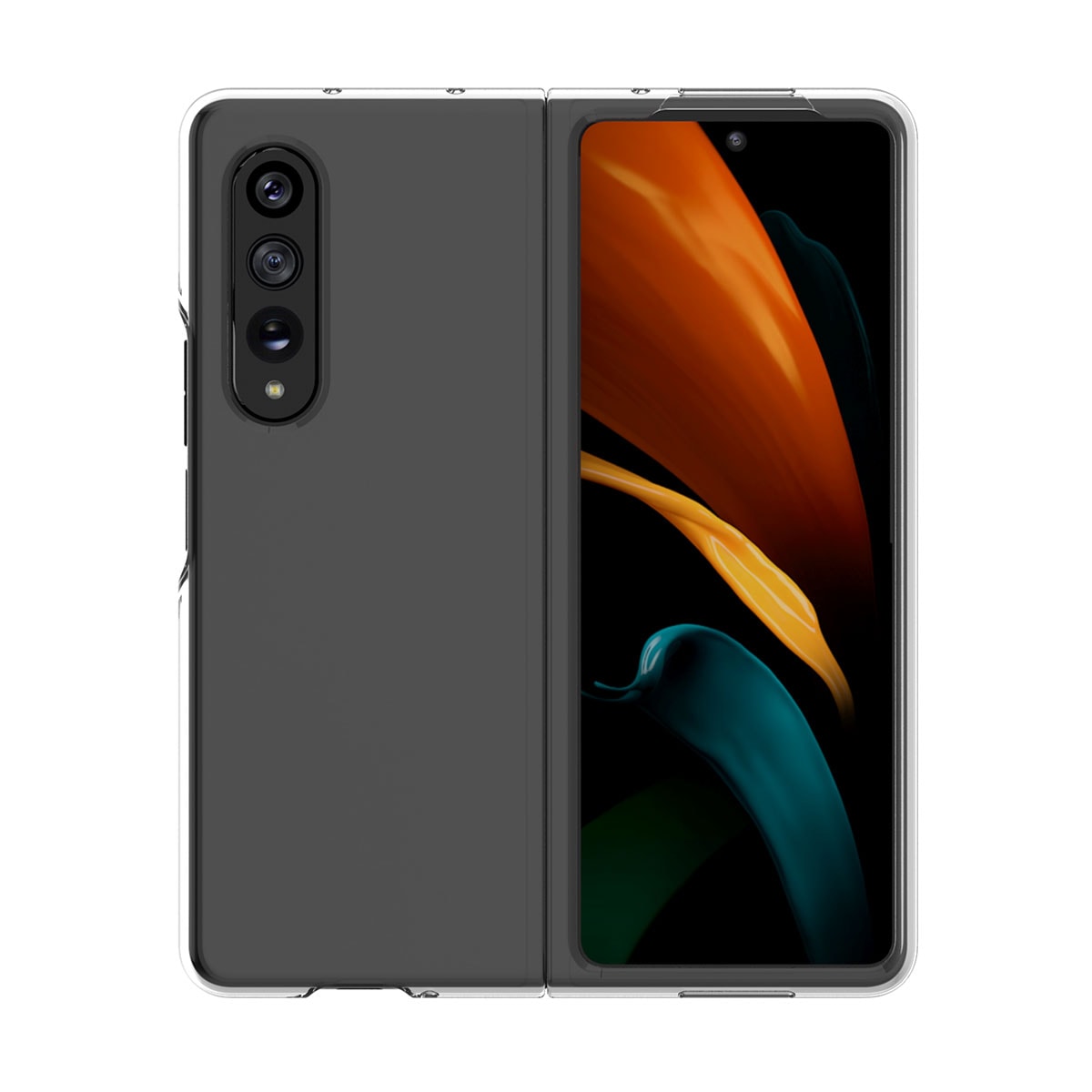 araree 【 Galaxy Z Fold3 5G ケース 】 NUKIN クリア ギャラクシー ゼットフォールド 保護 カバー SCG11 SC-55B 密着痕防止 背面カバー型