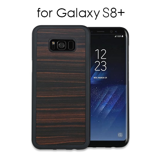 Galaxy S8＋ ケース 天然木 Man&Wood Ebony（マンアンドウッド エボニー）ギャラクシー エス エイト プラス カバー 木製 SC-03J SCV35