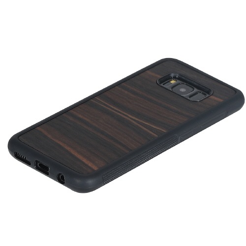 Galaxy S8＋ ケース 天然木 Man&Wood Ebony（マンアンドウッド エボニー）ギャラクシー エス エイト プラス カバー 木製 SC-03J SCV35