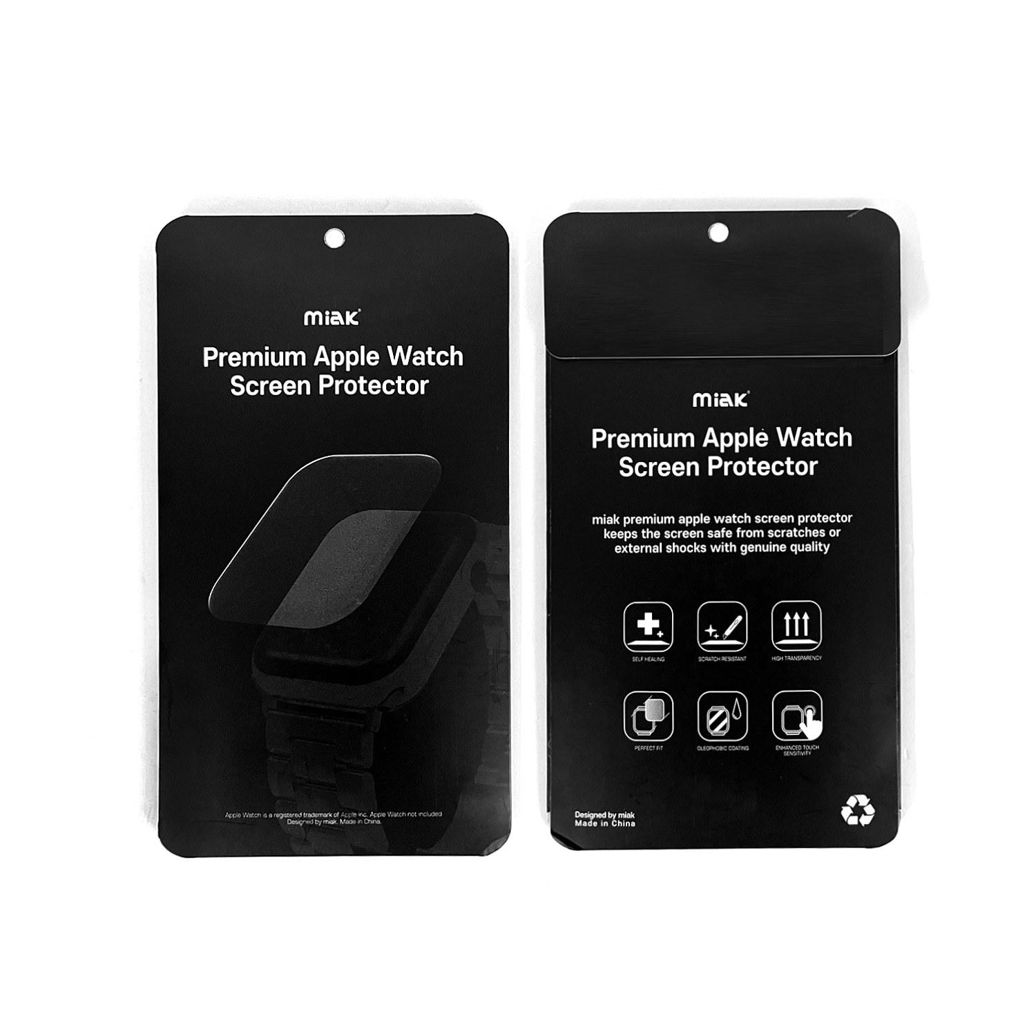 miak アップルウォッチ フィルム セルフヒーリング 液晶保護フィルム (2枚入り) for Apple Watch 45/44/41/40mm (Series 9-4,SE)