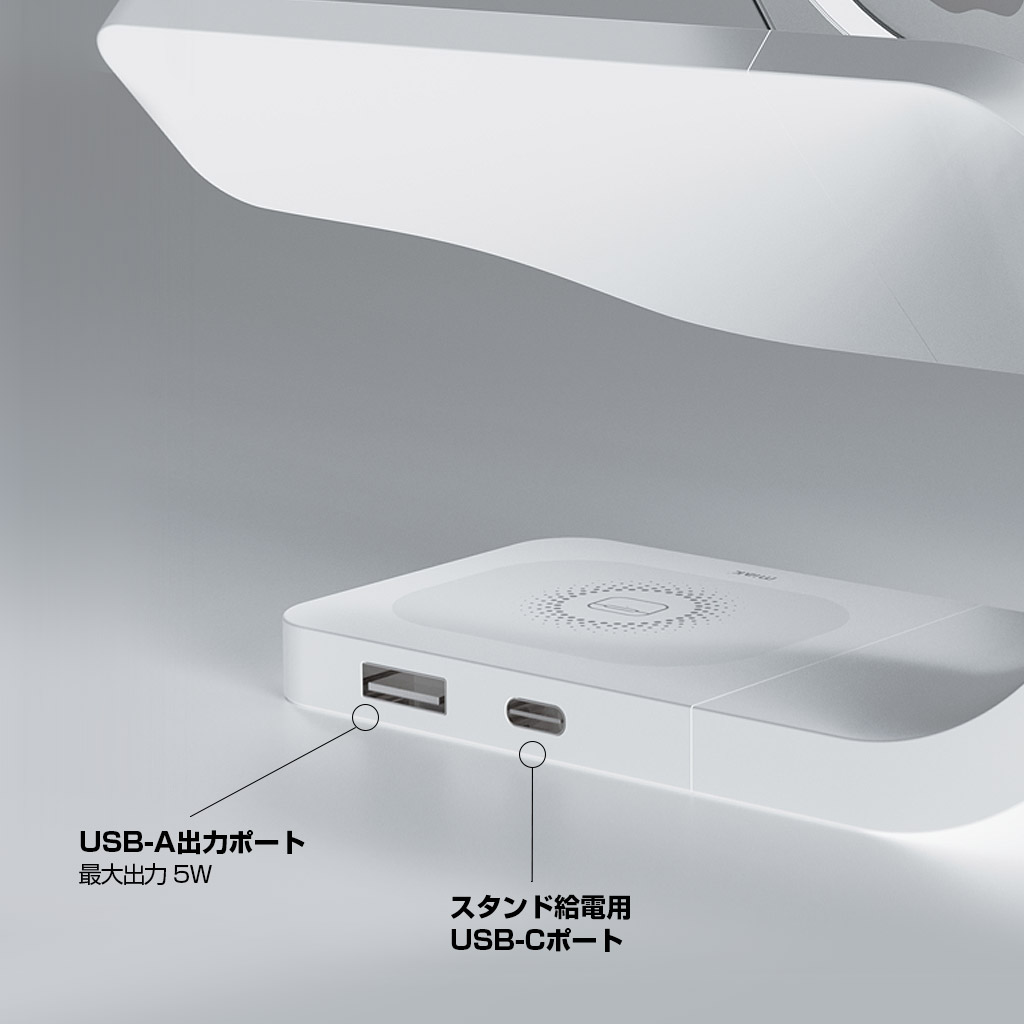 miak ワイヤレスチャージャー 3in1 Wave ワイヤレス充電スタンド [ for iPhone Apple Watch AirPods 同時充電 Android ]