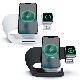 miak ワイヤレスチャージャー 3in1 Wave ワイヤレス充電スタンド [ for iPhone Apple Watch AirPods 同時充電 Android ]