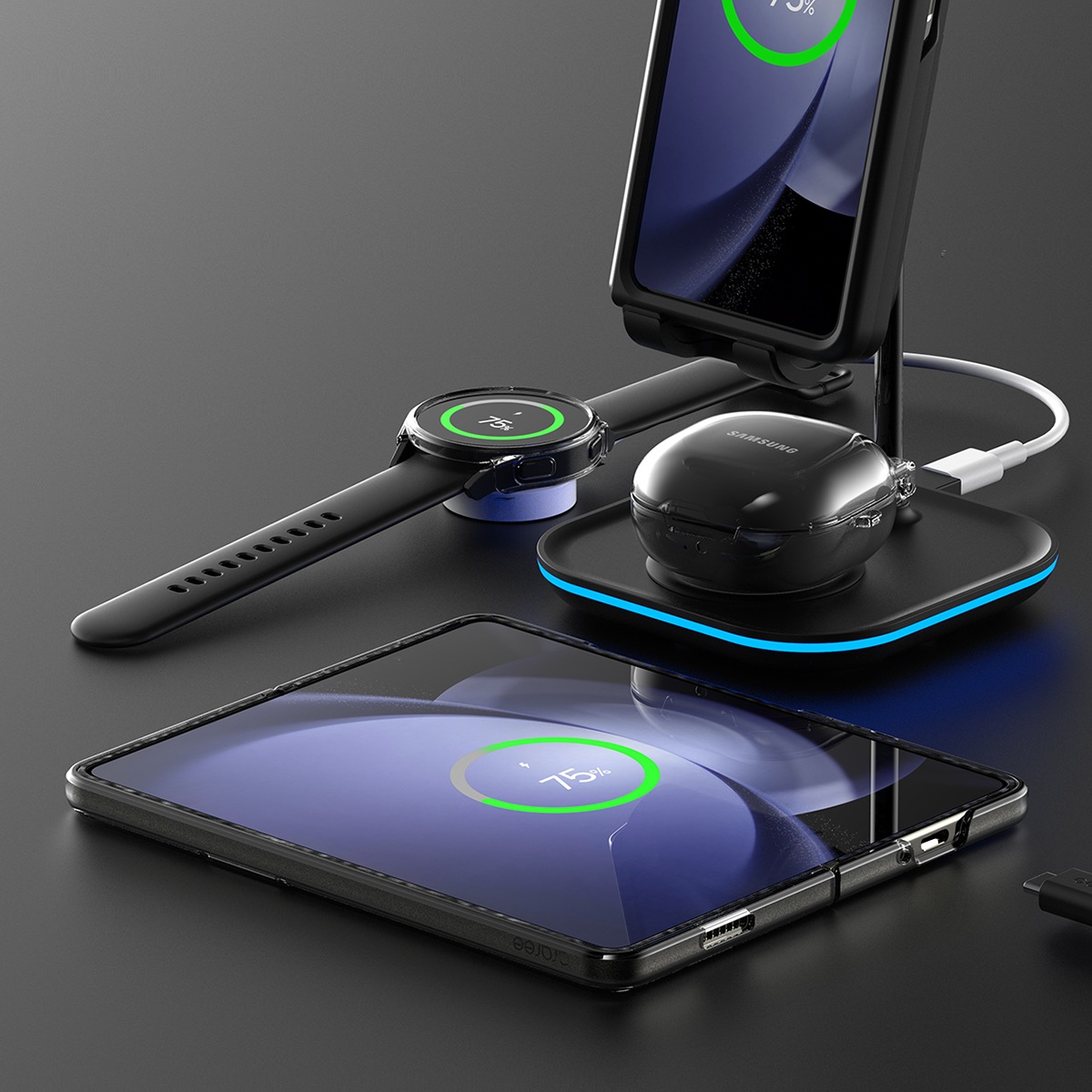 Galaxy Z Fold6 / Z Fold5 ケース Nukin クリア [SAMSUNGの公式認証品]