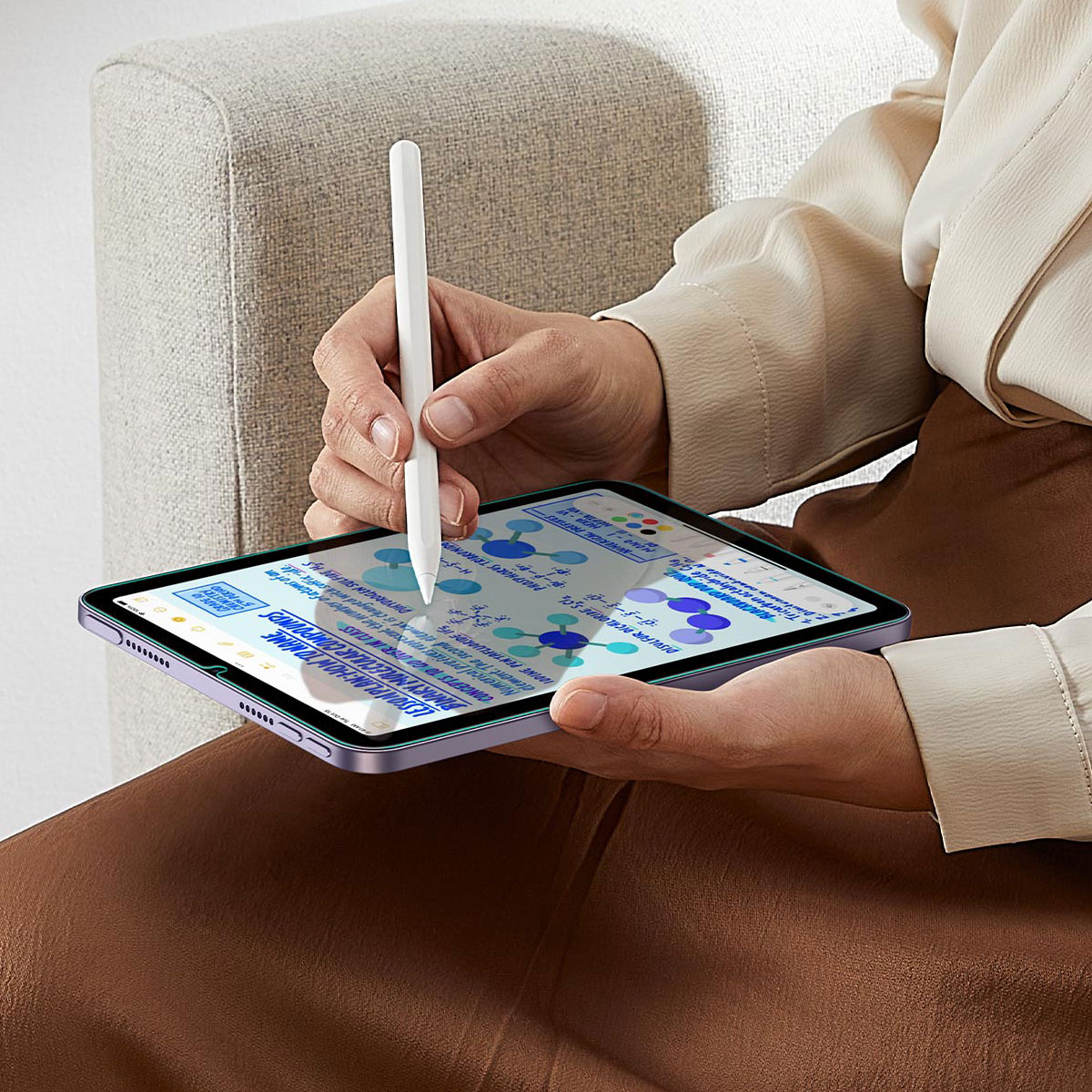 iPad mini（A17 Pro/第6世代）9H 強化ガラスフィルム（2枚入り）[貼り付けガイド付き 指紋防止]