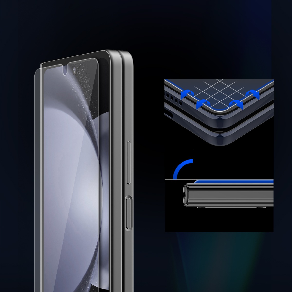 araree CORE フロントディスプレイ用 強化ガラスフィルム（2枚入り）for Galaxy Z Fold5