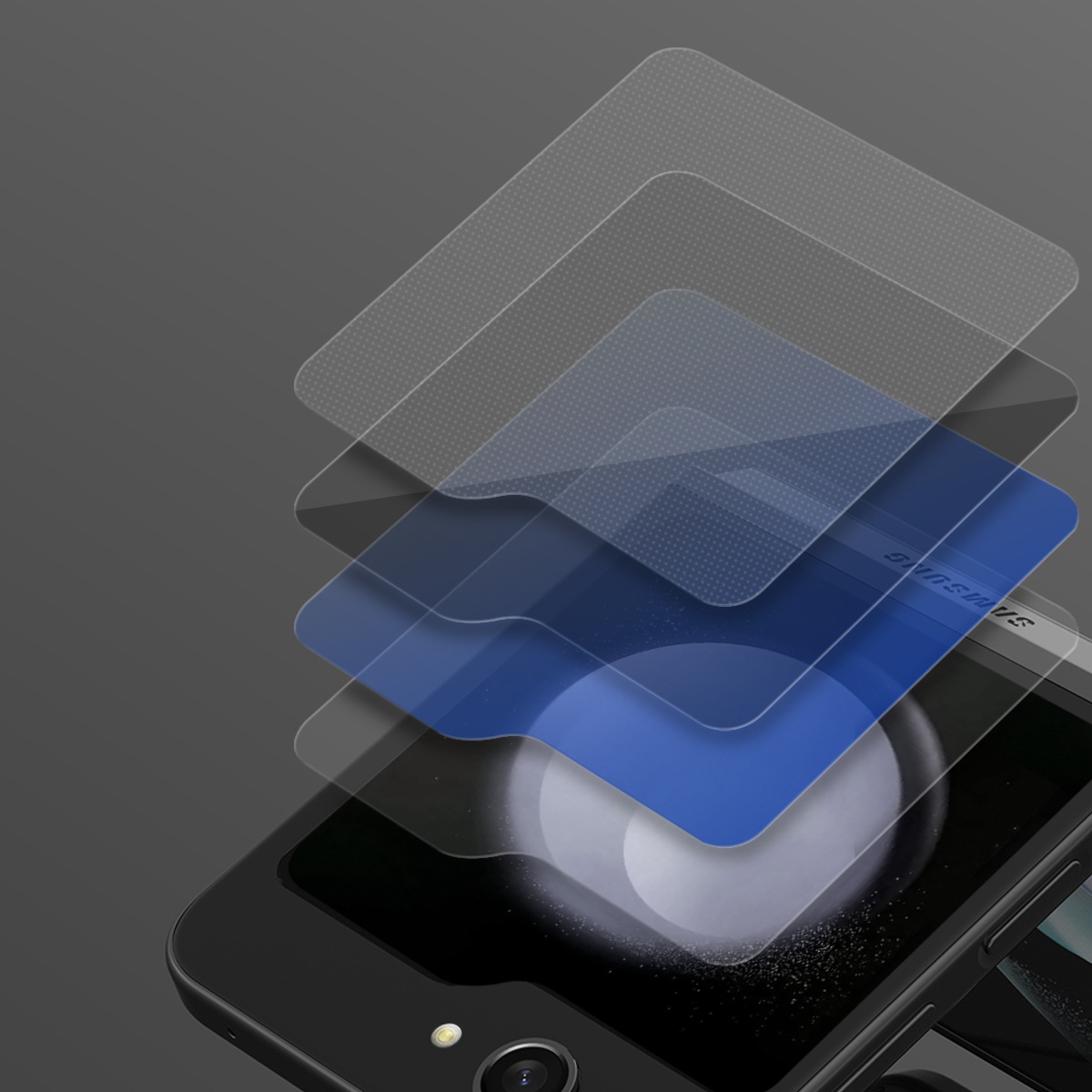 araree CORE フロントディスプレイ用 強化ガラスフィルム（2枚入り）for Galaxy Z Fold5