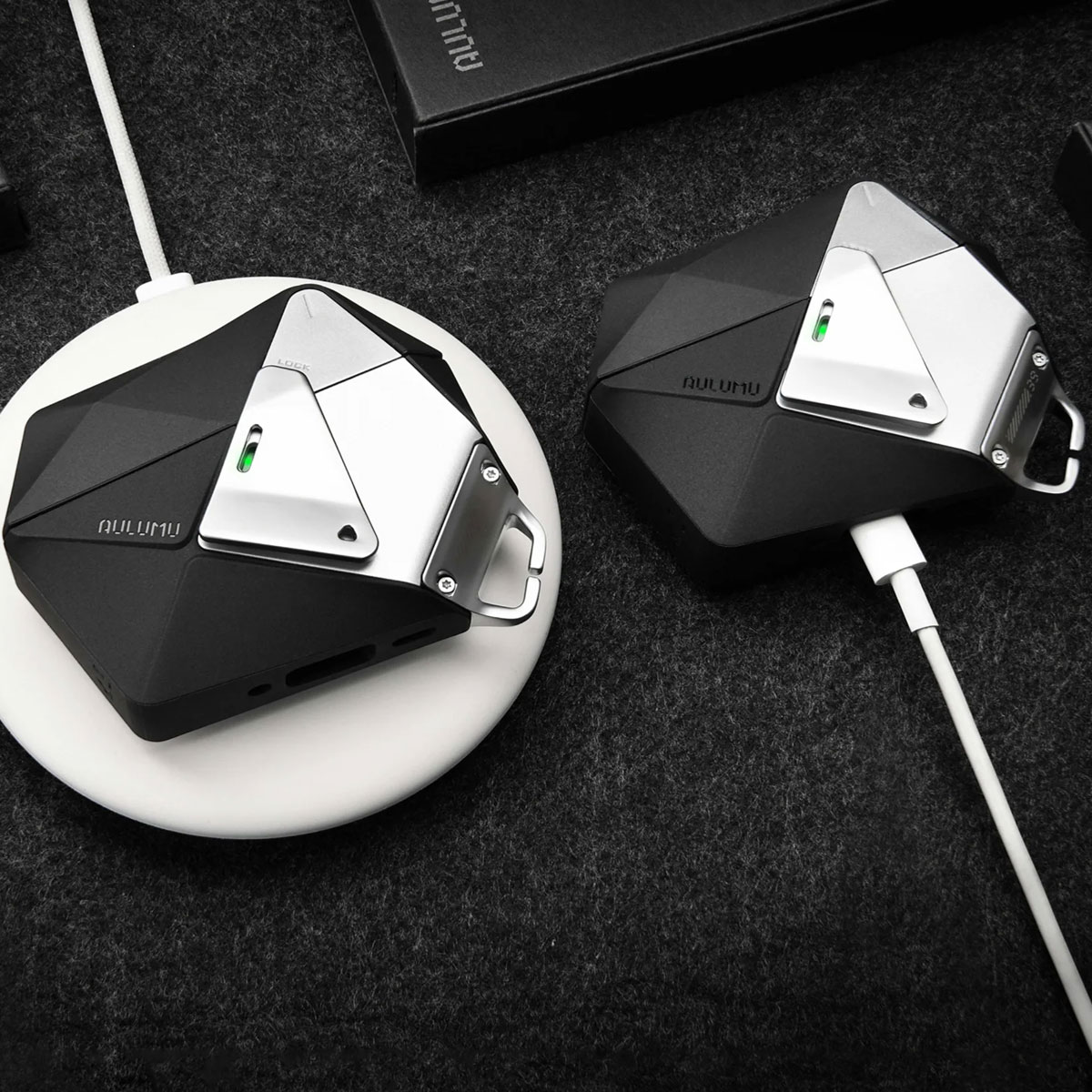 AULUMU A39 ダイヤカット幾何学ケース for AirPods Pro 3（ロック