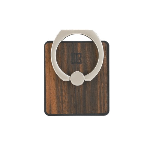 スマホリング Man&Wood 天然木 スマートリング2（マンアンドウッド）落下防止 ホルダースタンド 指輪型 バンカーリング ほのかに香る アロマ付き