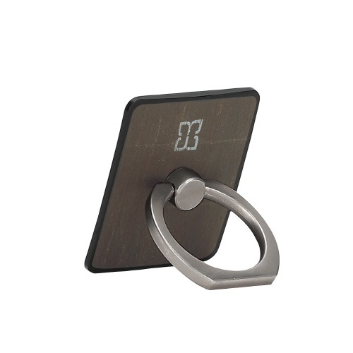 スマホリング Man&Wood 天然木 スマートリング2（マンアンドウッド）落下防止 ホルダースタンド 指輪型 バンカーリング ほのかに香る アロマ付き