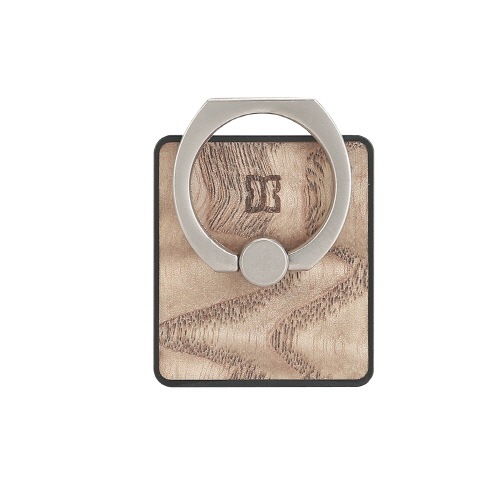 スマホリング Man&Wood 天然木 スマートリング2（マンアンドウッド）落下防止 ホルダースタンド 指輪型 バンカーリング ほのかに香る アロマ付き