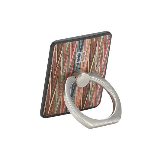 スマホリング Man&Wood 天然木 スマートリング2（マンアンドウッド）落下防止 ホルダースタンド 指輪型 バンカーリング ほのかに香る アロマ付き