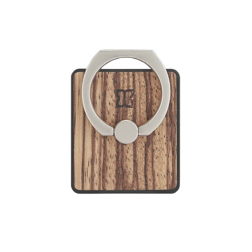 スマホリング Man&Wood 天然木 スマートリング2（マンアンドウッド）落下防止 ホルダースタンド 指輪型 バンカーリング ほのかに香る アロマ付き