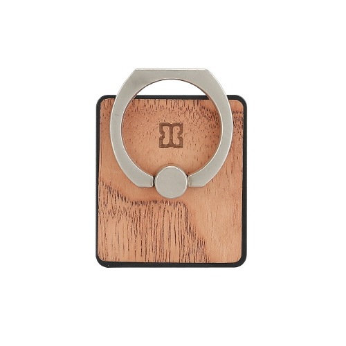 スマホリング Man&Wood 天然木 スマートリング2（マンアンドウッド）落下防止 ホルダースタンド 指輪型 バンカーリング ほのかに香る アロマ付き