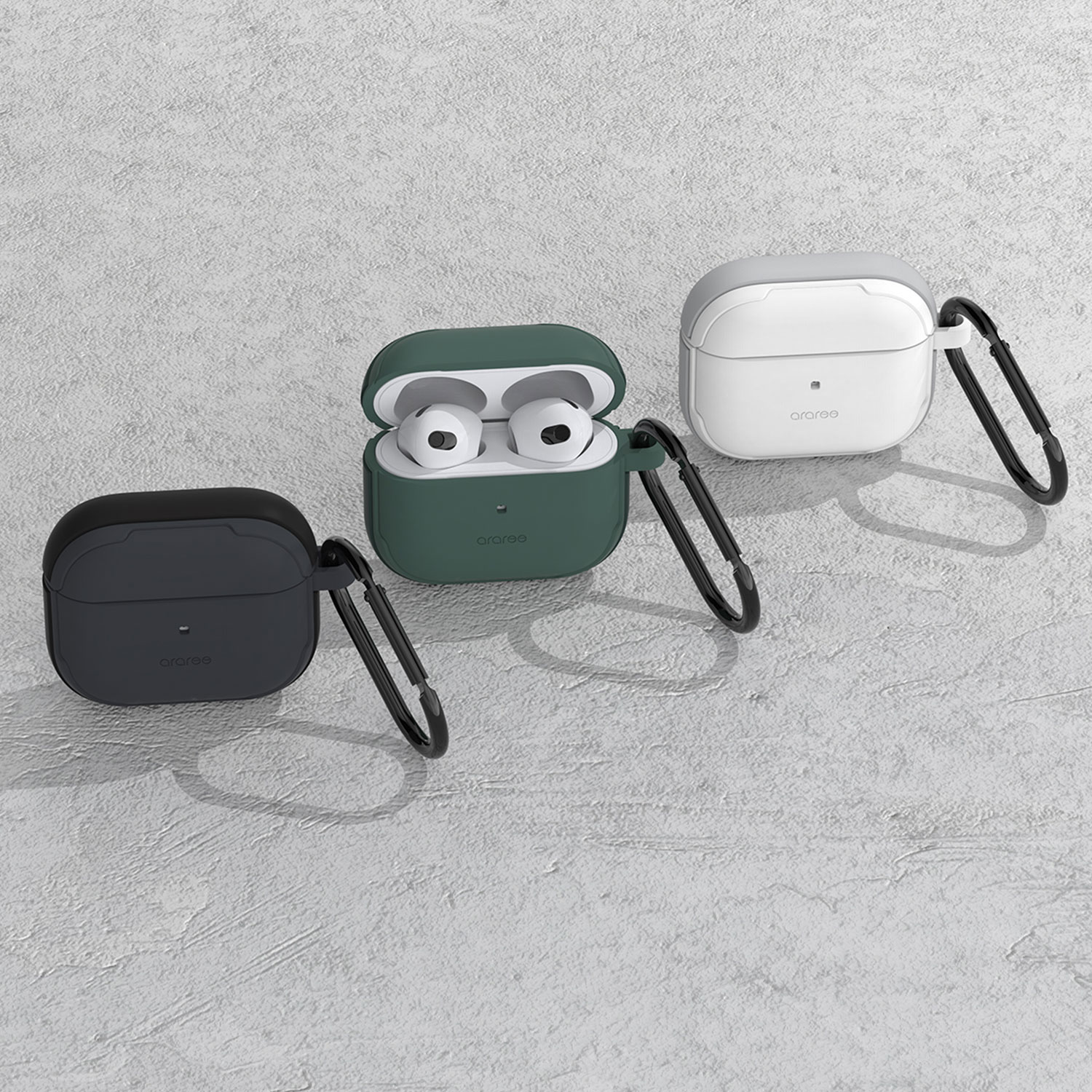 araree ハイブリッドケース for AirPods（第3世代） DUPLE [カラビナ付き]