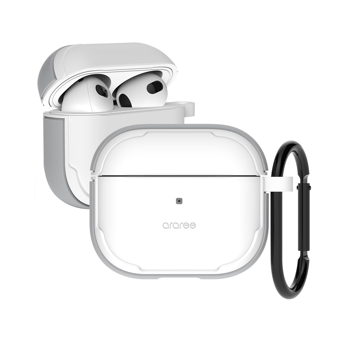 araree ハイブリッドケース for AirPods（第3世代） DUPLE [カラビナ付き]