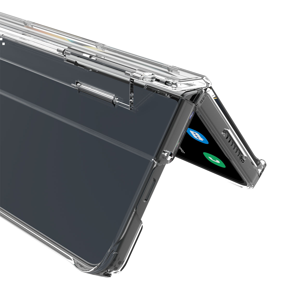 araree Galaxy Z Fold 4 ヒンジまで保護する ケース Nukin 360 クリア カバー [SAMSUNGの公式認証品]