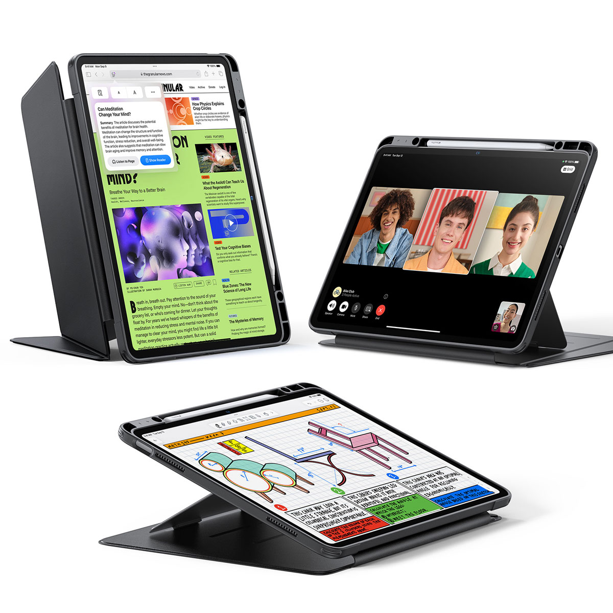 Flip ペンホルダー付き ハイブリッドケース for iPad Pro 13インチ / Air 13インチ